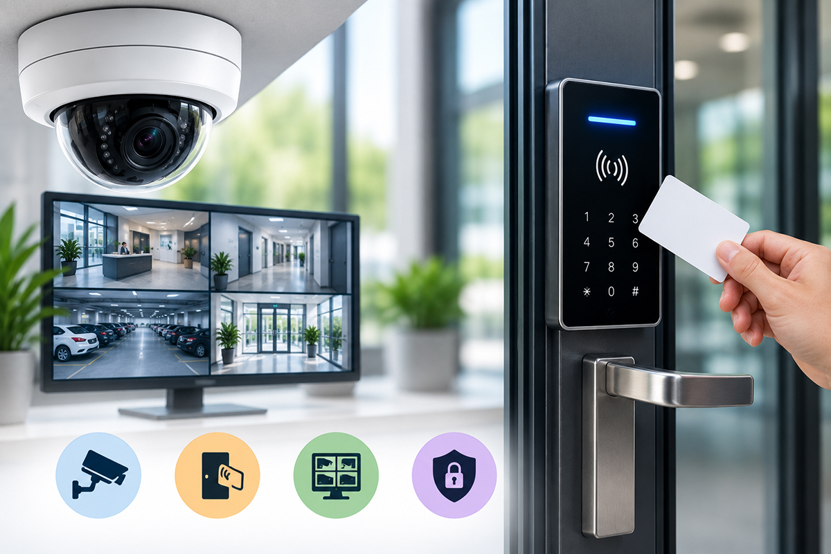 cctv and door access system