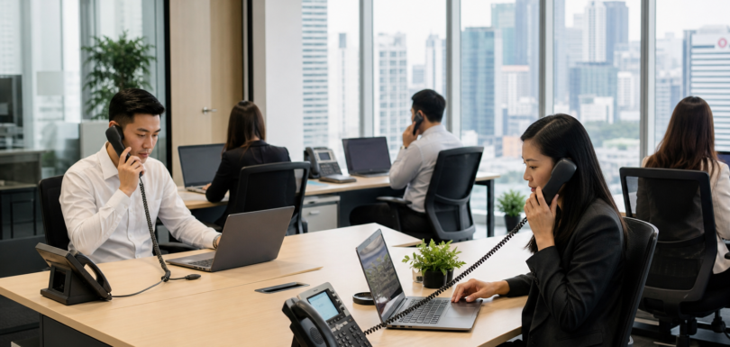 improve business VoIP call quality - illustration
